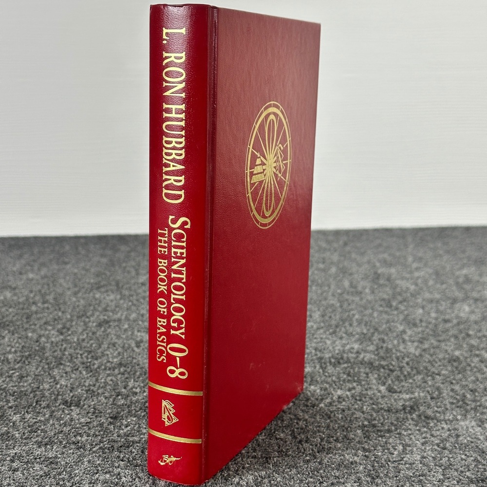 L Ron Hubbard Scientology 0-8 The Book of Basics Red Hardcover Gold Embossed